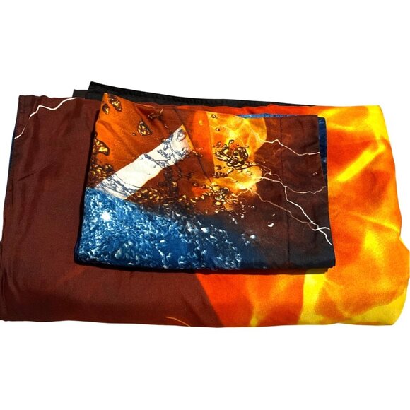 Football Fire Flame Sport NFL Twin Bed Duvet Cover Pillow Sham Bedding Kid Teen - Picture 11 of 11